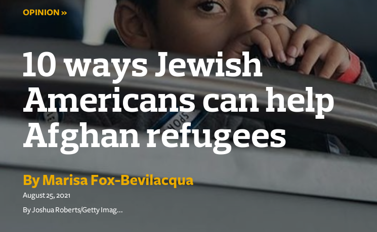 Read more about the article 10 ways Jewish Americans can help Afghan refugees